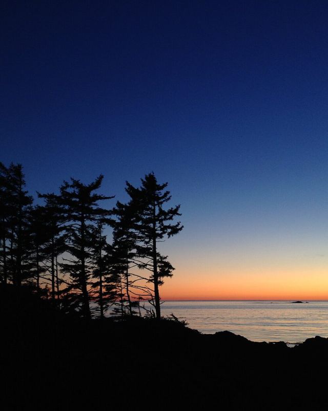 Sunset in Clayoquot Sound Unesco Biosphere Preserve